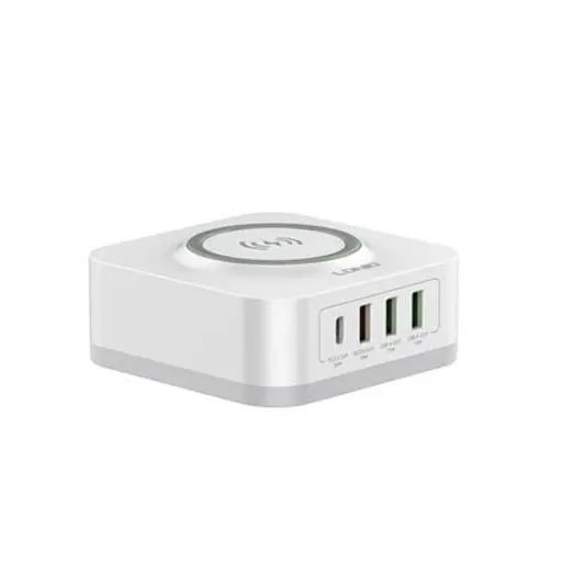 Бездротовий зарядний пристрій Ldnio AW004 3 USB/ Type-C QC PD 32W білий - фото 3