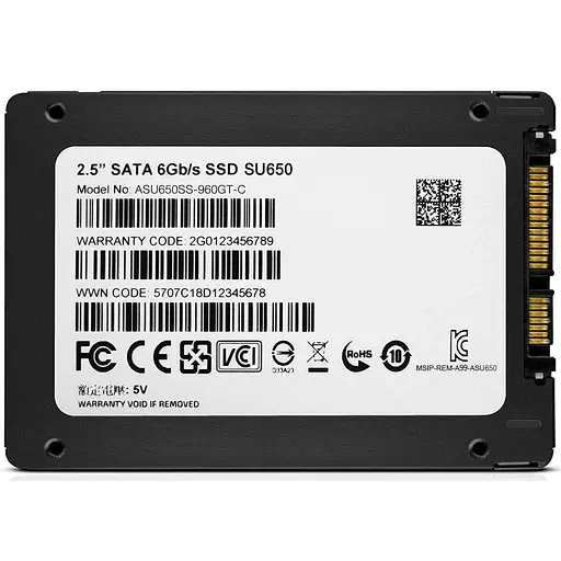 Накопичувач SSD Adata Sata 2.5" 1Tb (960GB) Ultimate SU650 Silicon Motion 3D TLC (ASU650SS-960GT-R) - фото 5