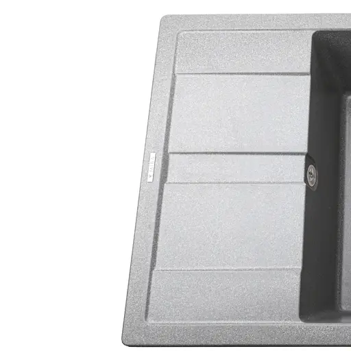 Гранитная мойка Mira ONZA серый 650x500 мм для кухни устойчива к царапинам безопасна для пищи - фото 5