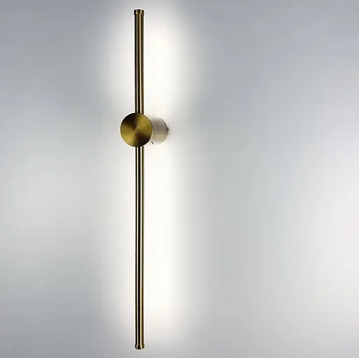 Сучасне лінійне бра в латунному каркасі довжиною 60 см Line F Арт. WJ014/600 AB - фото 7