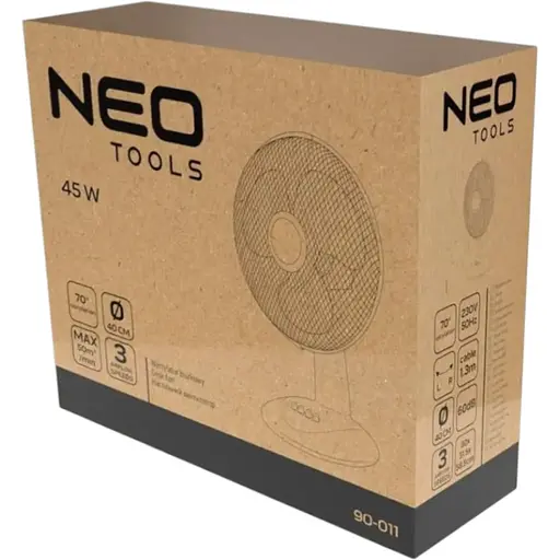 Вентилятор настольный Neo Tools 40 см 45 Вт белый - фото 7