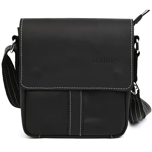 Небольшая мужская сумка через плечо кожаная LIMARY 22х18х5 см sum0028275 - фото 5