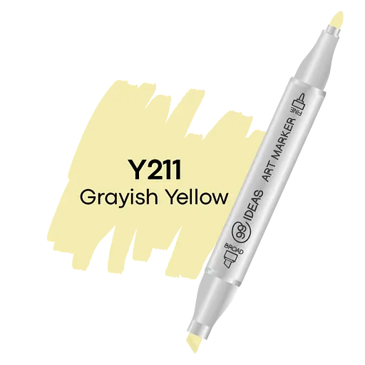 Маркер двухсторонний Серовато-желтый, Y211, 99IDEAS
