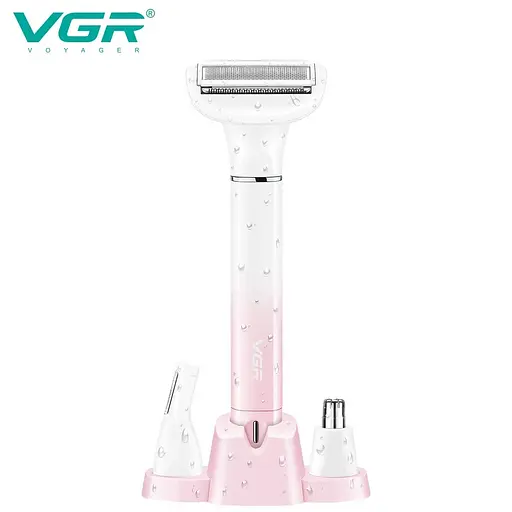 Жіночий тример VGR V-611 з насадками (депілятор, електробритва, тример) - фото 2