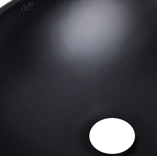 Комплект Qtap Dove: Раковина накладная овальная 415x340x140 мм Matt Black + Донный клапан PU03 (QT063078MBMBN47307) - фото 4