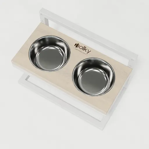 Hollky Flex S — миски на регульованій підставці для маленьких собак (2 × 0.450 л) - фото 6