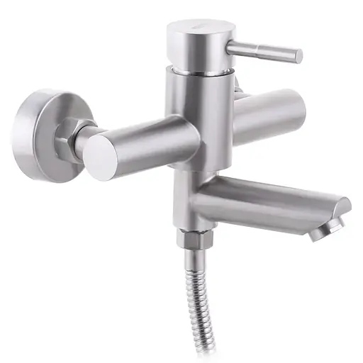 Змішувач для ванни Zerix SUS-009 нержавіюча сталь ZX3144 Нержавіюча сталь - фото 1