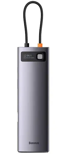 USB-хаб Baseus Metal Gleam Series 12-in-1 (Type-C to HDMI+USB3.1*2+USB3.0*2+Type-C 3.1+PD+RJ45+SD/TF gray (WKWG020213) - фото 5