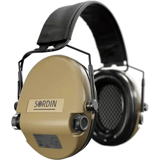 Активные наушники Sordin Supreme MIL AUX Slim с верхним песочным держателем - фото 2