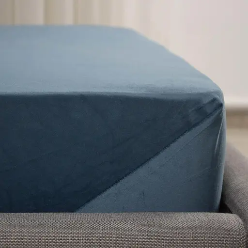 Простынь ТЕП Velour с резинкой синяя, 180 x 200 (2-04824_34658) - фото 3