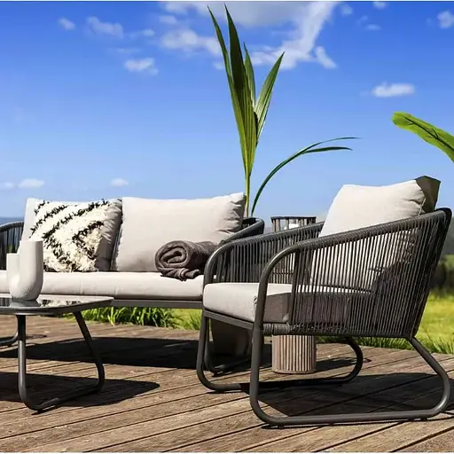 Комплект садових меблів Di Volio Paso сірий - фото 5