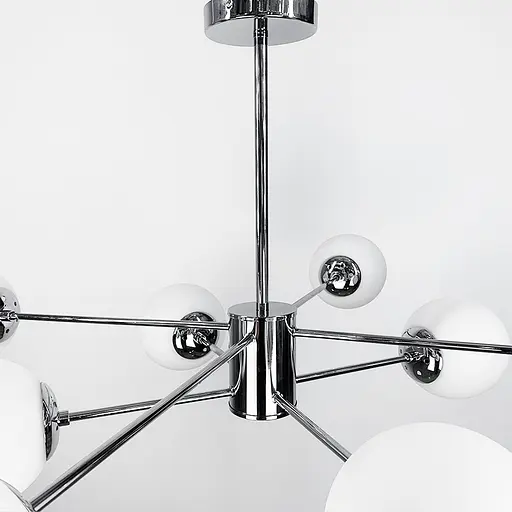 Стельова срібна люстра Right Selection на 8 плафонів Line.F CD 111/8 CH - фото 3