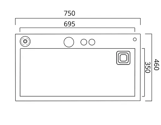 Кухонна мийка Platinum HANDMADE 75*46D (SP000041259) - фото 9