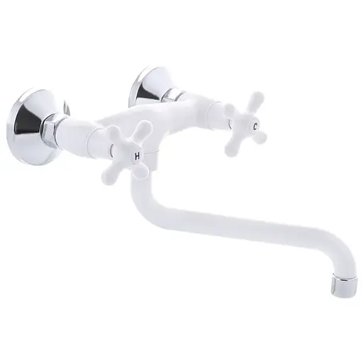 Змішувач для кухні Plamix Amax-361 white PM0583 Білий - фото 1