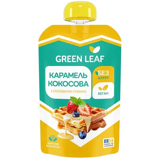 Карамель кокосова Green Leaf з солодкою стевією 90 г - фото 1