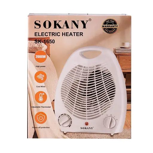 Обогреватель электрический Sokany SK-1650 спиральный 2000 Вт - фото 4