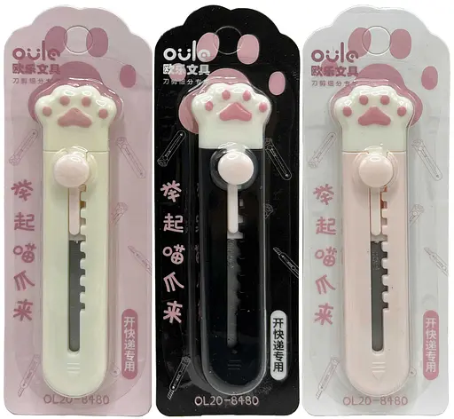 Ніж канцелярський у блістері Лапка, 9.5 см, 8480 (В асортименті) - фото 2