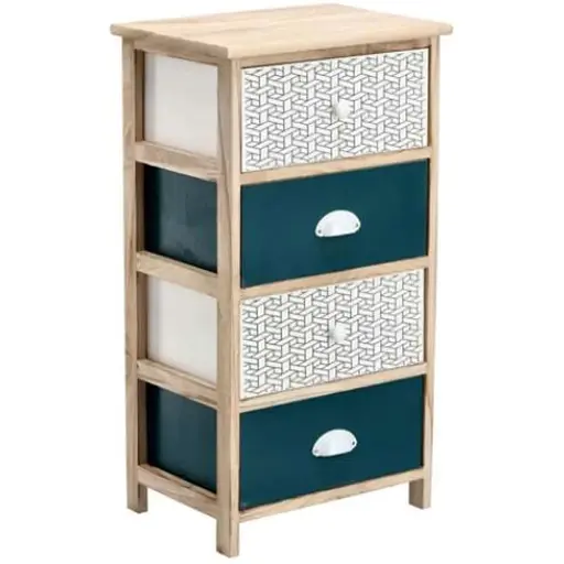 Комод деревянный Chomik Hans на 4 ящика изумрудный - фото 2