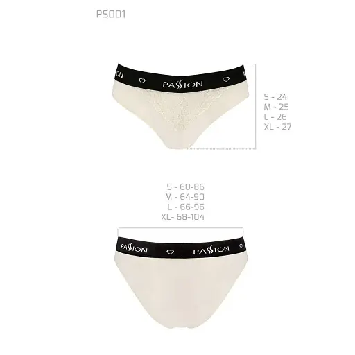 Трусики с широкой резинкой и кружевом Passion Panties ecru L - фото 5