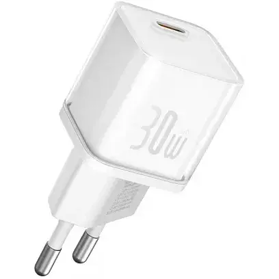 Сетевое зарядное устройство для Baseus GaN5S Fast Charger 1C 30 W EU P10162504213-00 Белый - фото 1