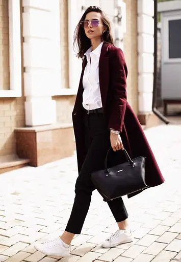 Жіноча шкіряна сумка Midi чорна - фото 9