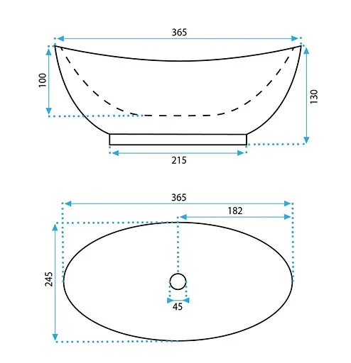 Умивальник Rea Kate 36 white накладний REA-U6803, Білий - фото 6
