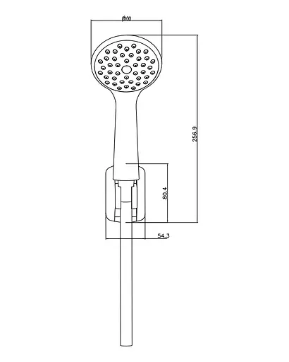 Душовий гарнітур Imprese 1115+S023+W100SL1 BN, Хром матовий - фото 2