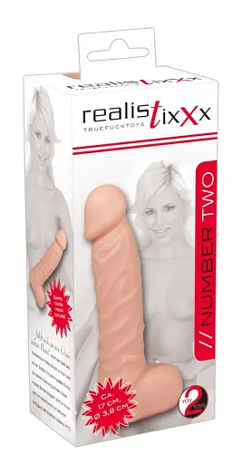 Фалоімітатор Realistixxx Number Two 7" 17 см тілесний - фото 2
