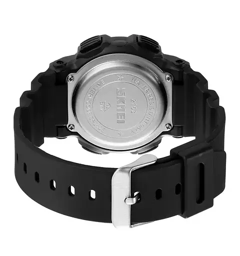 Чоловічий спортивний годинник Skmei 2153 (Чорний з білим циферблатом) - фото 8