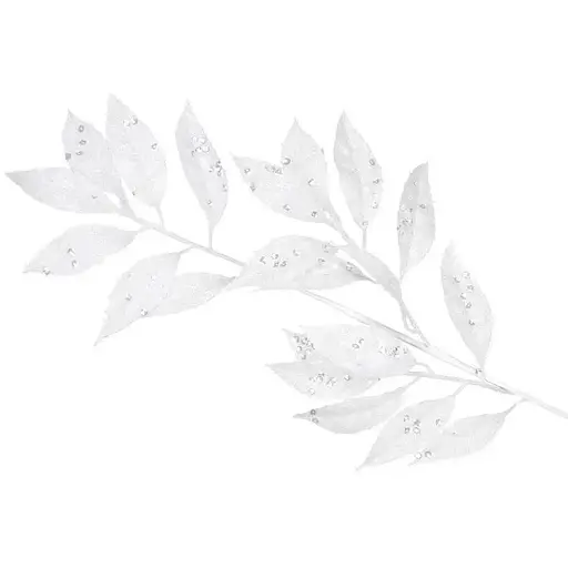Искусственная ветка 76 см Флористический материал для декора с стразами Белый - фото 1