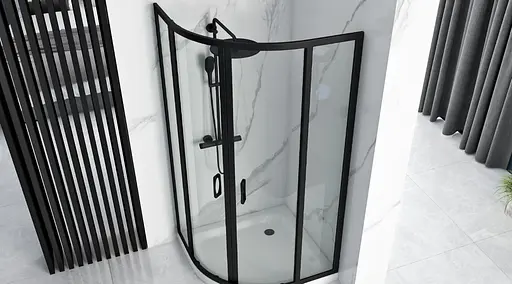 Душевая кабина Rea Look black 80x80 REA -K7902, Черный матовый, Универсальная - фото 5