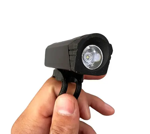 Вело фара 303C велосипедный аккумуляторный фонарь бело красно синяя мигалка - фото 1