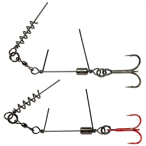 Оснастка Savage Gear SS Corkscrew Stinger 3G 1X #1/0 35kg Red + BN (2 шт/уп) - фото 1
