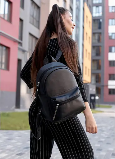 Жіночий рюкзак Sambag Talari BSqH чорний 35 х 25 х 12 см (12312001e) - фото 1