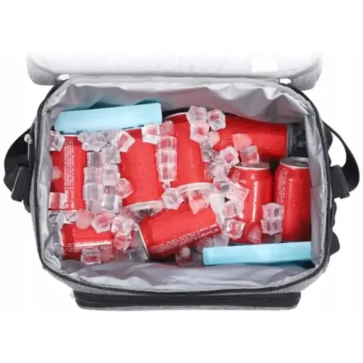 Термосумка-холодильник 18 л для їжі напоїв, пікніка, пляжу водонепроникна, утеплена, чорна - фото 2