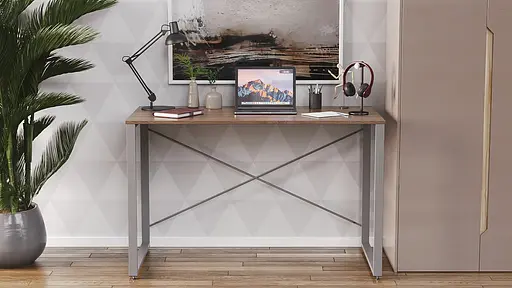 Письменный стол Ferrum-decor Серии Коннект 75x120x60 серый ДСП Дуб Сонома Трюфель 16мм (FRD-104217) - фото 6