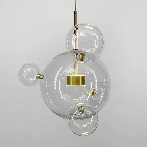 Підвіс-молекула в латунному корпусі Ø 30 см + 4 кульки | Арт. AA 397-300+4 AB+CL | Line F - фото 3