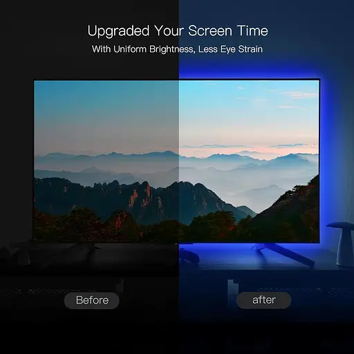Світлодіодна стрічка Tayire 2 м USB 5 В, синя, 960 світлодіодів, димована COB-стрічка, CRI90+ 4 мм, світлодіодне підсвічування - фото 4
