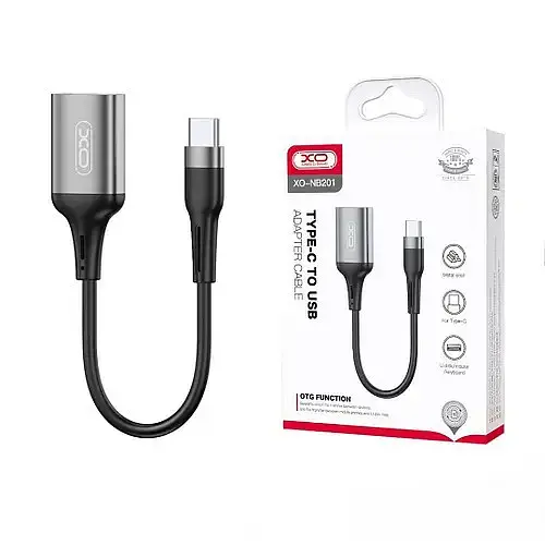 Переходник XO NB201 USB to Type-C OTG вилка розетка - фото 2