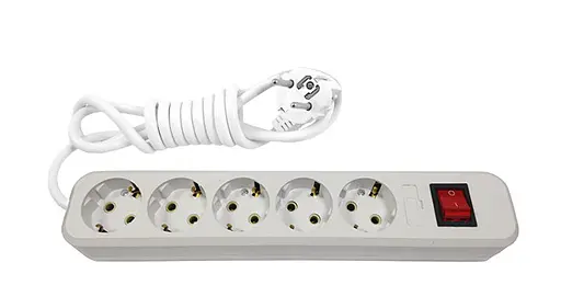 Удлинитель 5 метров 5 гнезд с заземлением (провод 100% медь) MODERN (18309) ТМ LUMANO - фото 1