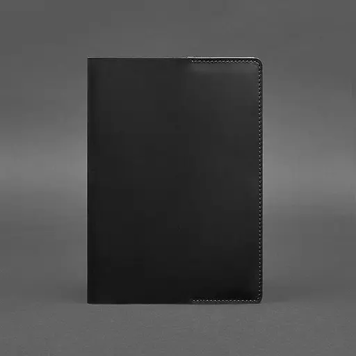 Шкіряна обкладинка для блокнота 6.0 (софт-бук) чорна Crazy Horse - фото 6