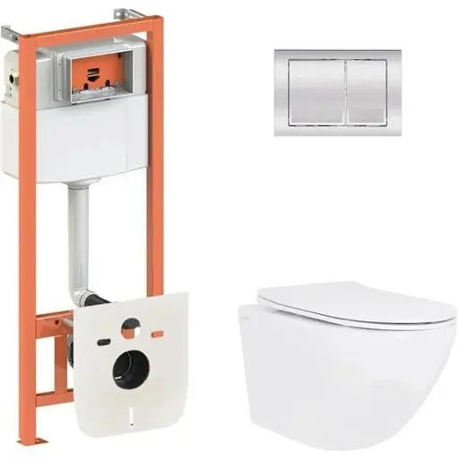 Набір Q-tap Nest 4 в 1 підвісний унітаз Jay Ultra Quiet 520x360x320 + комплект інсталяції QT07335175W48186 - фото 1