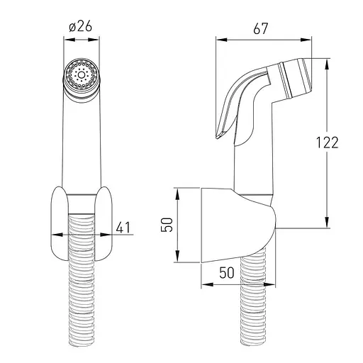 Гігієнічний гарнітур Volle Dios 1536.190101, Хром - фото 2