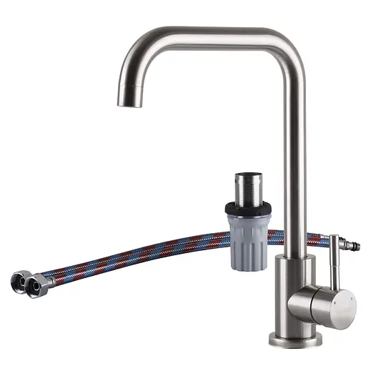 Змішувач для кухні EcoMIX Alpen AISI-203L 000024956 Нержавіюча сталь - фото 1