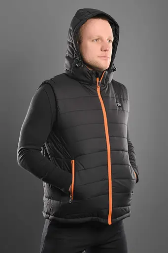 Жилет 2E Tactical з підігрівом Heat Power Plus Black з капюшоном M - фото 6