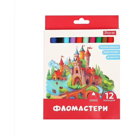 Фломастери 1 Вересня Classic 12 кольорів (650593)