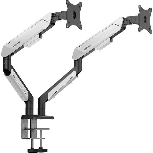 Настільне кріплення для моніторів Anda Seat Stealth Pro II Duo 17-42` Black White (AD-W-A9-2S-BW) [148300] - фото 2
