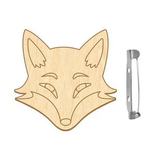 Заготовка броши для раскрашивания "Лисица" Fabrika Decoru FDZB-095 - фото 1