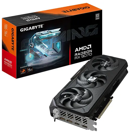 Видеокарта Gigabyte AMD Radeon RX 9070 16GB GAMING (GV-R9070GAMING-16GD) (GDDR6, 256 bit, PCI-E v5.0 x16) - фото 10
