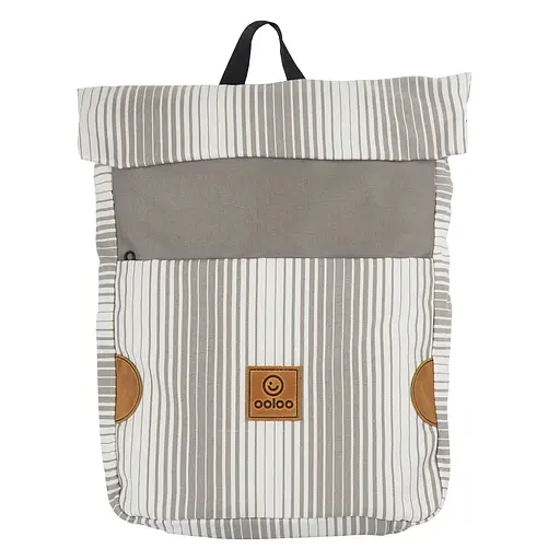 Рюкзак OOLOO Валаби 28х11х39 см 12л, полосатый серо-бежевый 1503